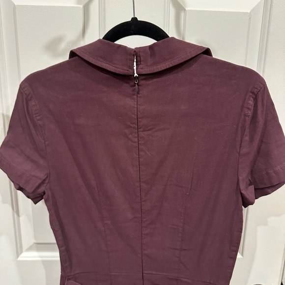 Anthropologie Maeve Deep Burgundy Jumpsuit - Picture 5 of 8